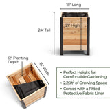 18" x 18" Planter Box - 24" TALL / Select Grade