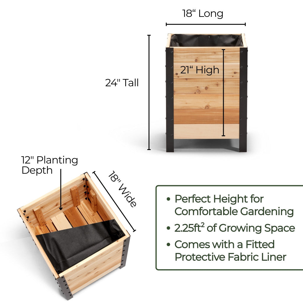 18" x 18" Planter Box - 24" TALL / Select Grade