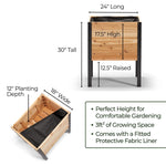 18" x 24" Raised Garden Bed - 30" TALL / Select Grade