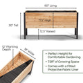 18" x 60" Raised Garden Bed - 30" TALL / Select Grade