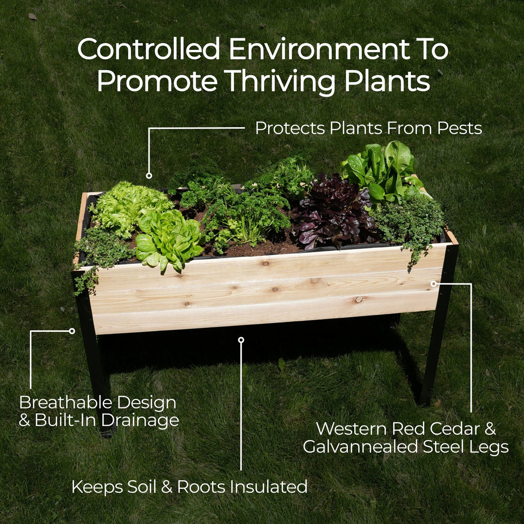 18″ x 24″ Shallow Root Raised Garden Bed - 30″ TALL / Garden Grade