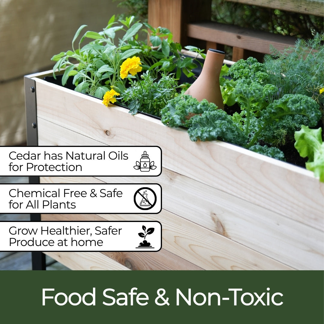 18" x 36" Raised Garden Bed - 30" TALL / Select Grade + Sleeve Feet Bundle