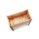 Western Red Cedar raised planter with metal legs
