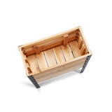 Western Red Cedar raised planter with metal legs