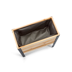 Western Red Cedar raised planter box with dark interior