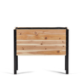 Western Red Cedar raised garden bed with black metal frame