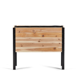 Western Red Cedar raised garden bed with black metal frame