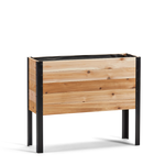 Western Red Cedar raised garden bed with black metal legs