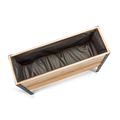 Western Red Cedar raised planter box with brown liner