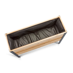 Western Red Cedar raised planter box with brown liner