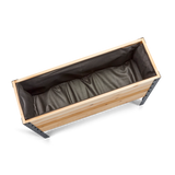 Western Red Cedar raised planter box with brown liner