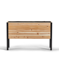Western Red Cedar raised garden bed with black metal frame