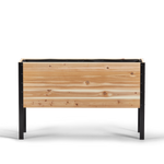 Western Red Cedar raised garden bed with black metal frame