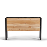 Western Red Cedar raised garden bed with black metal frame