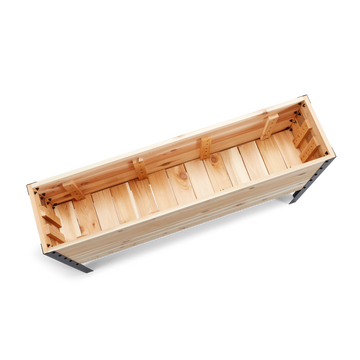 Western Red Cedar raised planter on white background