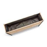 Western Red Cedar raised planter box with black interior