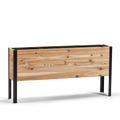 Western Red Cedar raised garden bed with black metal frame
