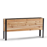 Western Red Cedar raised garden bed with black metal frame