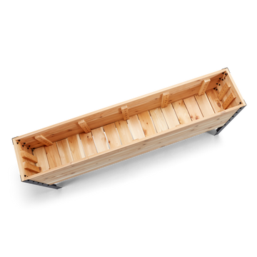 Western Red Cedar raised planter on white background