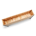 Wooden planter box on a white background
