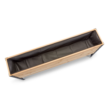 Western Red Cedar raised planter with black liner