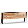 Western Red Cedar raised garden bed with black metal frame