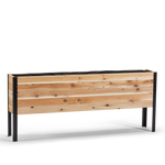 Western Red Cedar raised garden bed with black metal frame