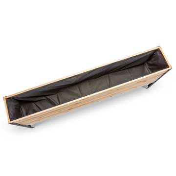 Western Red Cedar raised planter box with black interior