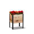 18-inch by 24-inch shallow root raised garden bed in Western Red Cedar with plants