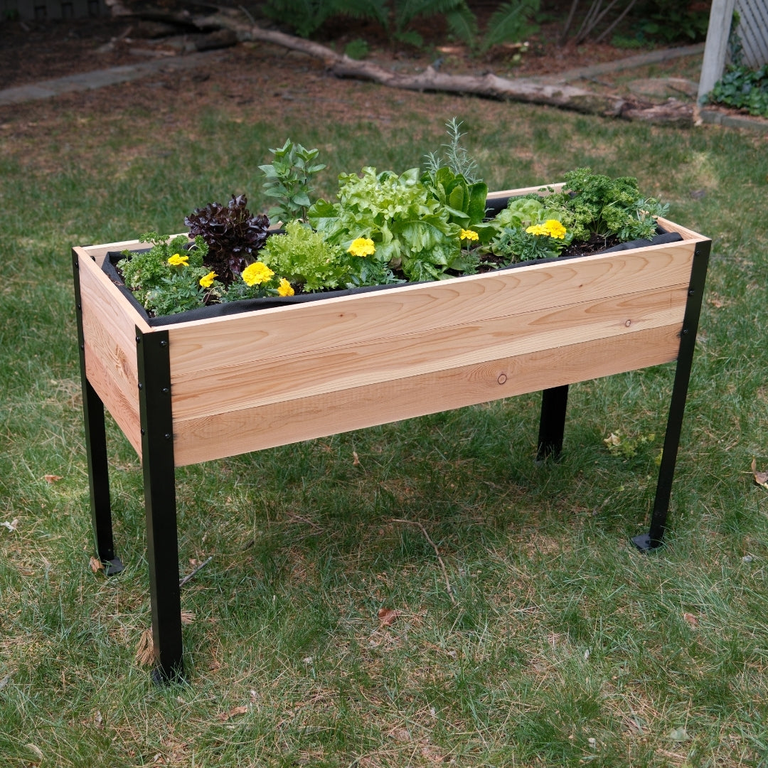 18″ x 48″ Shallow Root Raised Garden Bed - 30″ TALL / Garden Grade